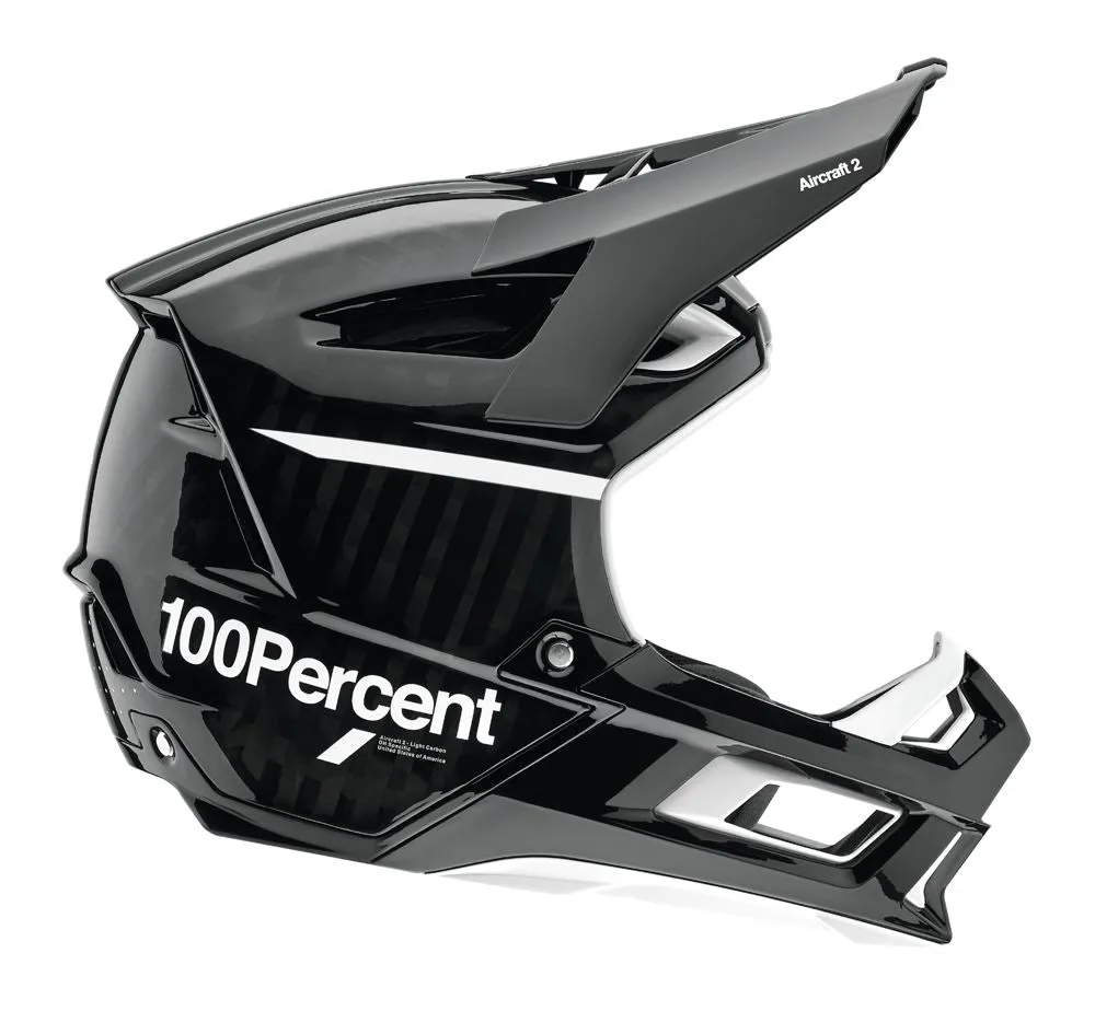 100% Aircraft 2 Helmet - Black-White - 2022