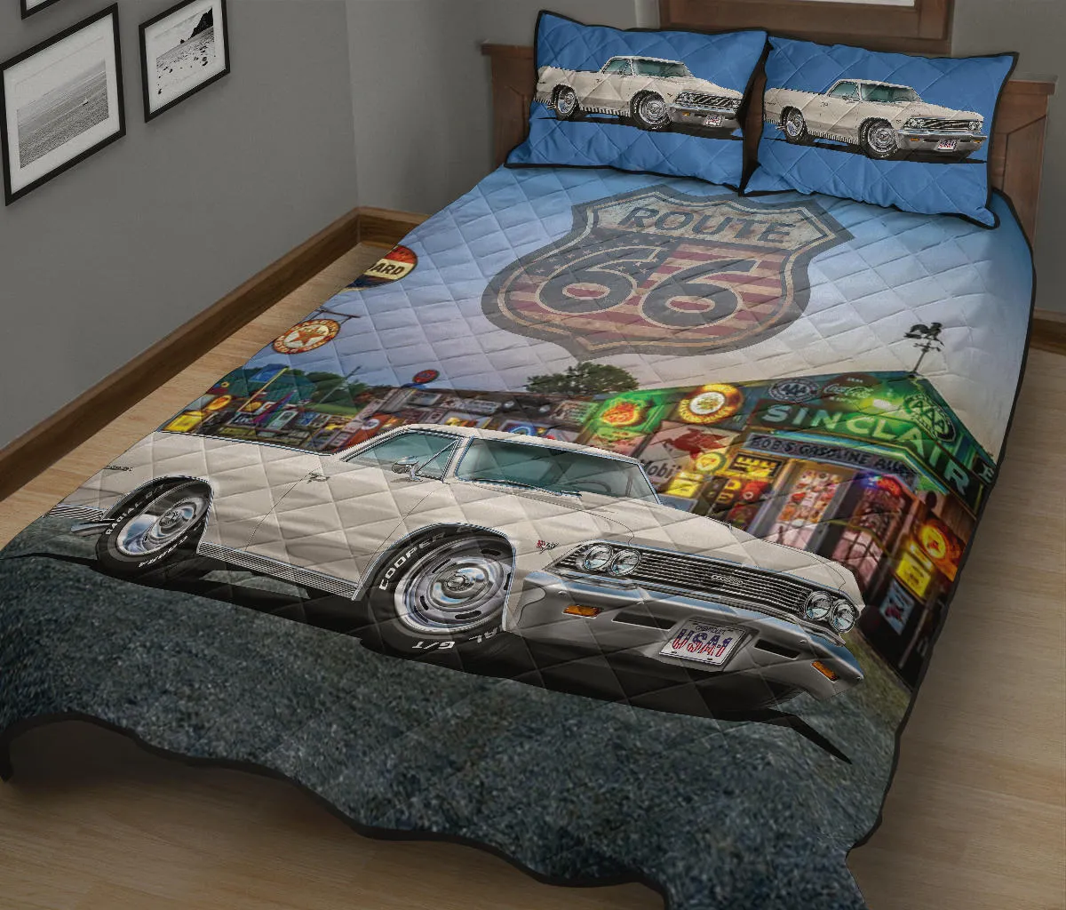 1966 Chevy El Camino Route 66 Quilt Set