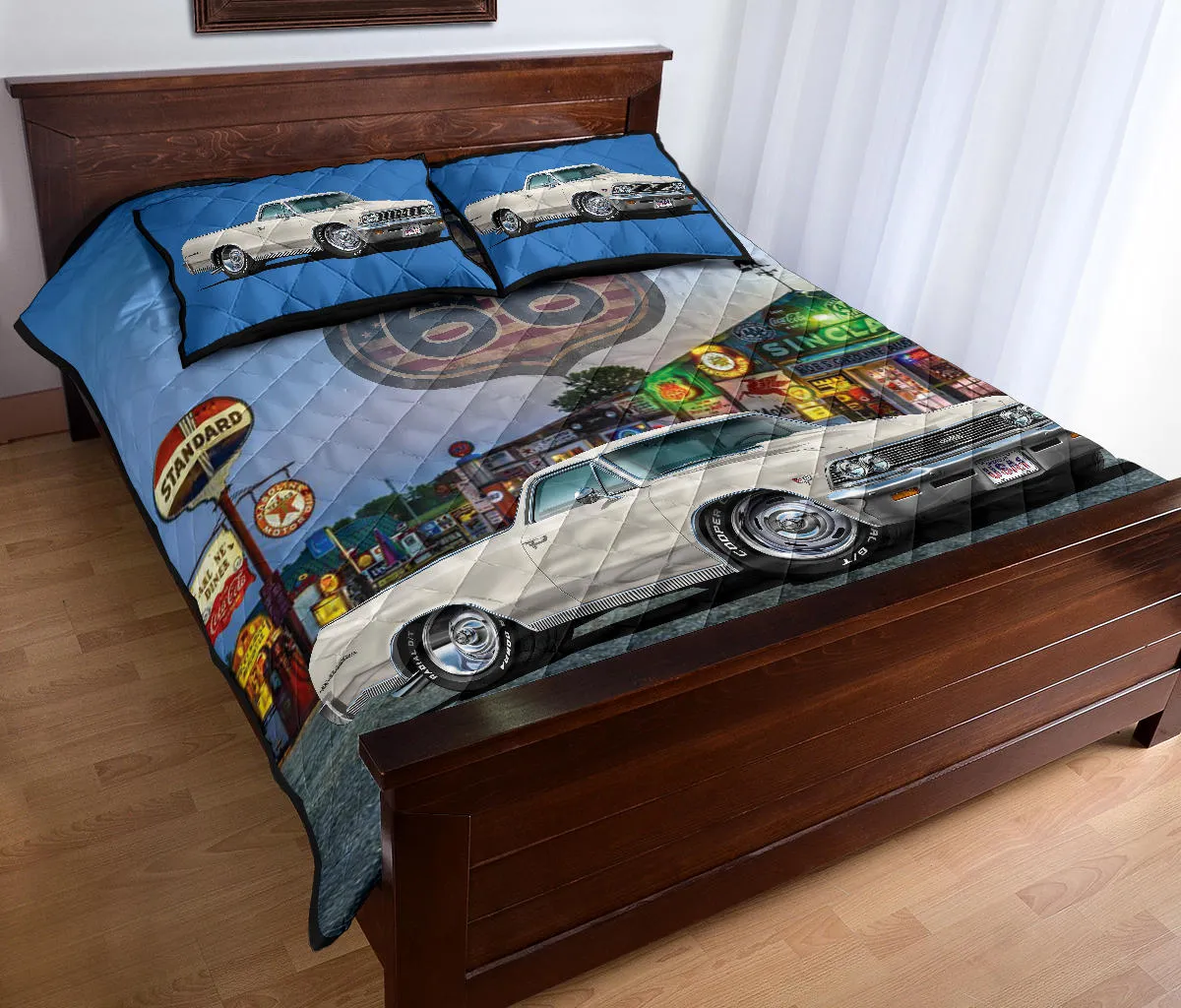 1966 Chevy El Camino Route 66 Quilt Set