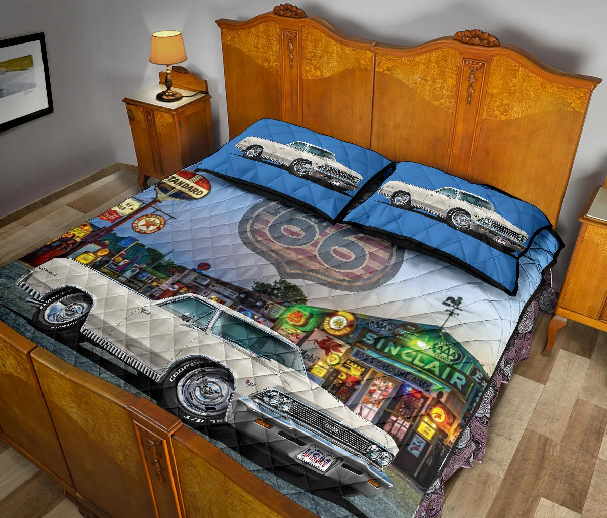 1966 Chevy El Camino Route 66 Quilt Set