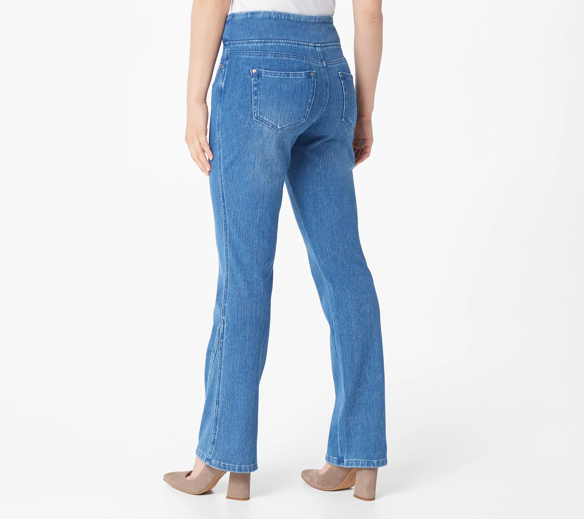 "As Is" Belle by Kim Gravel Flexibelle Petite Diagonal Jeans