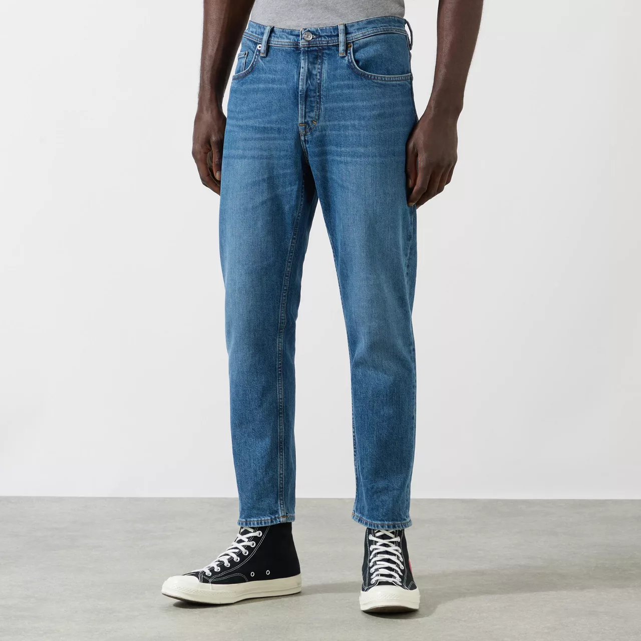 ACNE STUDIOS The Sustainable Edit River Mid-Rise Slim Fit Jeans - Mid Blue