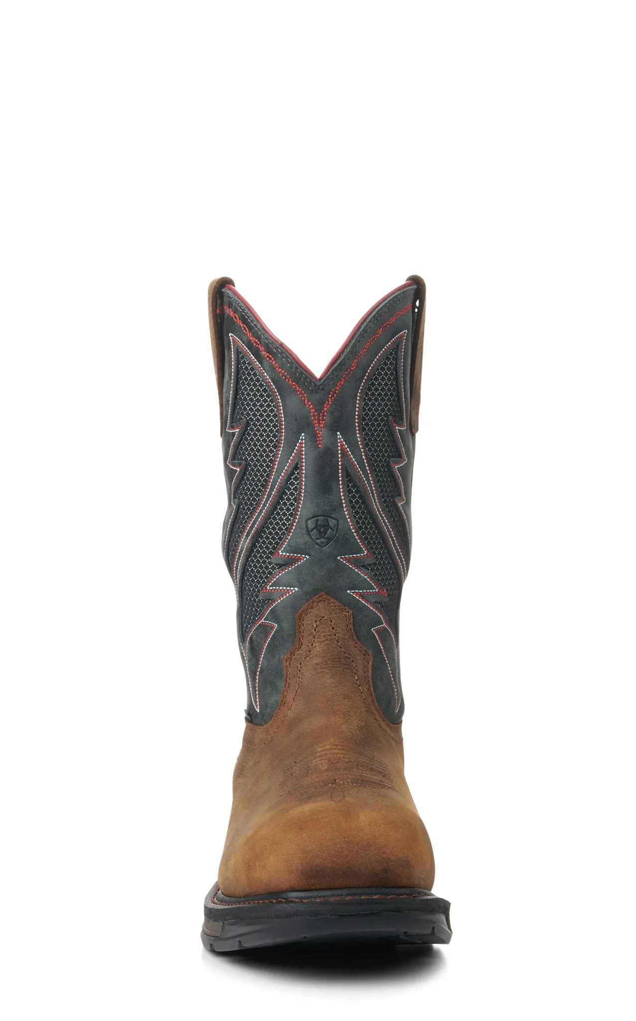 Ariat Men's WorkHog XT Rye Brown and Storm VentTEK Waterproof Square Carbon Toe Work Boot