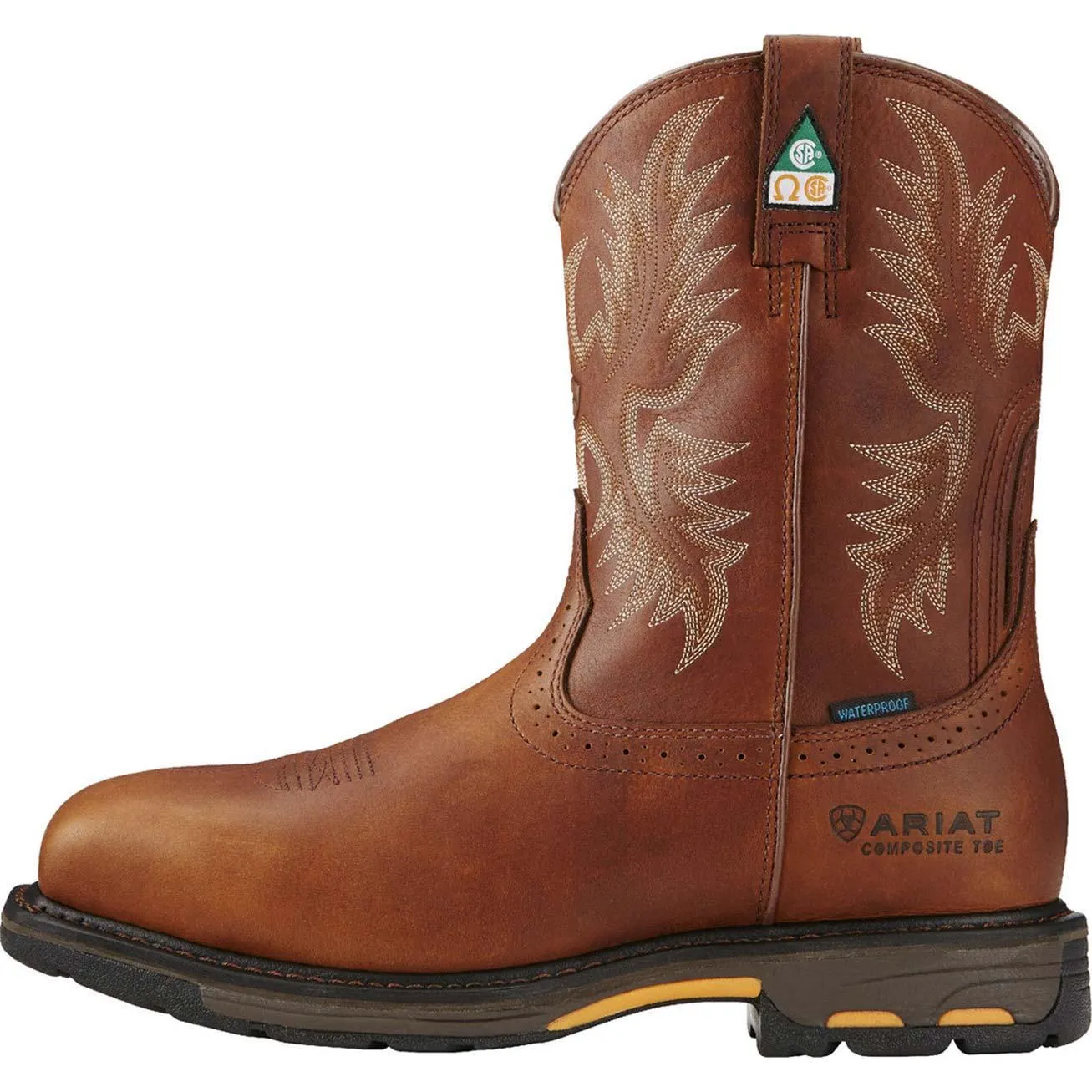 Ariat Workhog Composite Toe CSA-Approved Puncture-Resistant Waterproof Western Work Boot