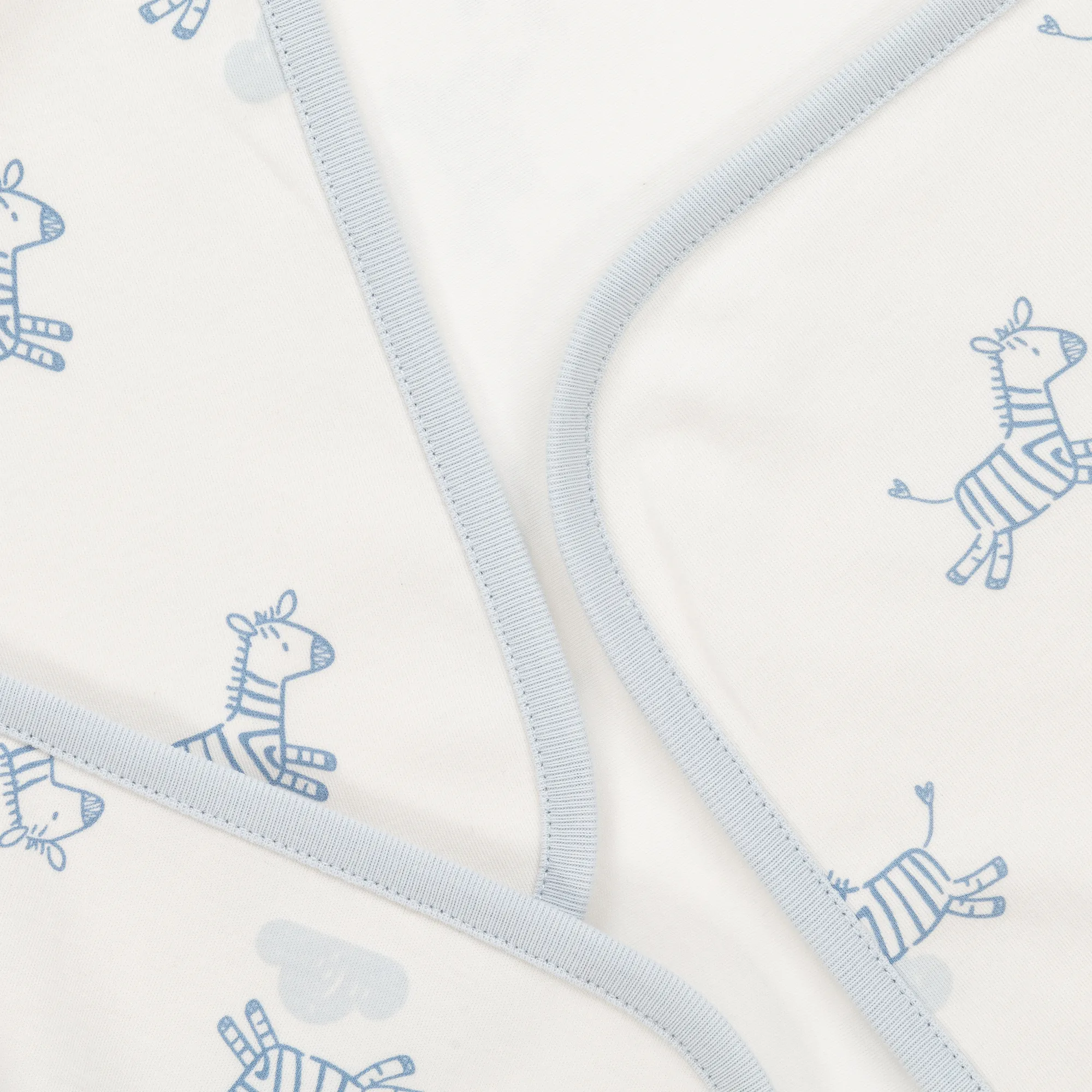 Baby Boys Blue Dreamy Zebras Cotton Blanket (72cm)