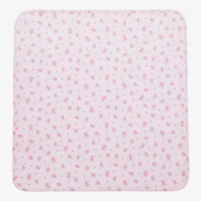 Baby Girls Cotton Pink Rose Scrolls Blanket (73cm)