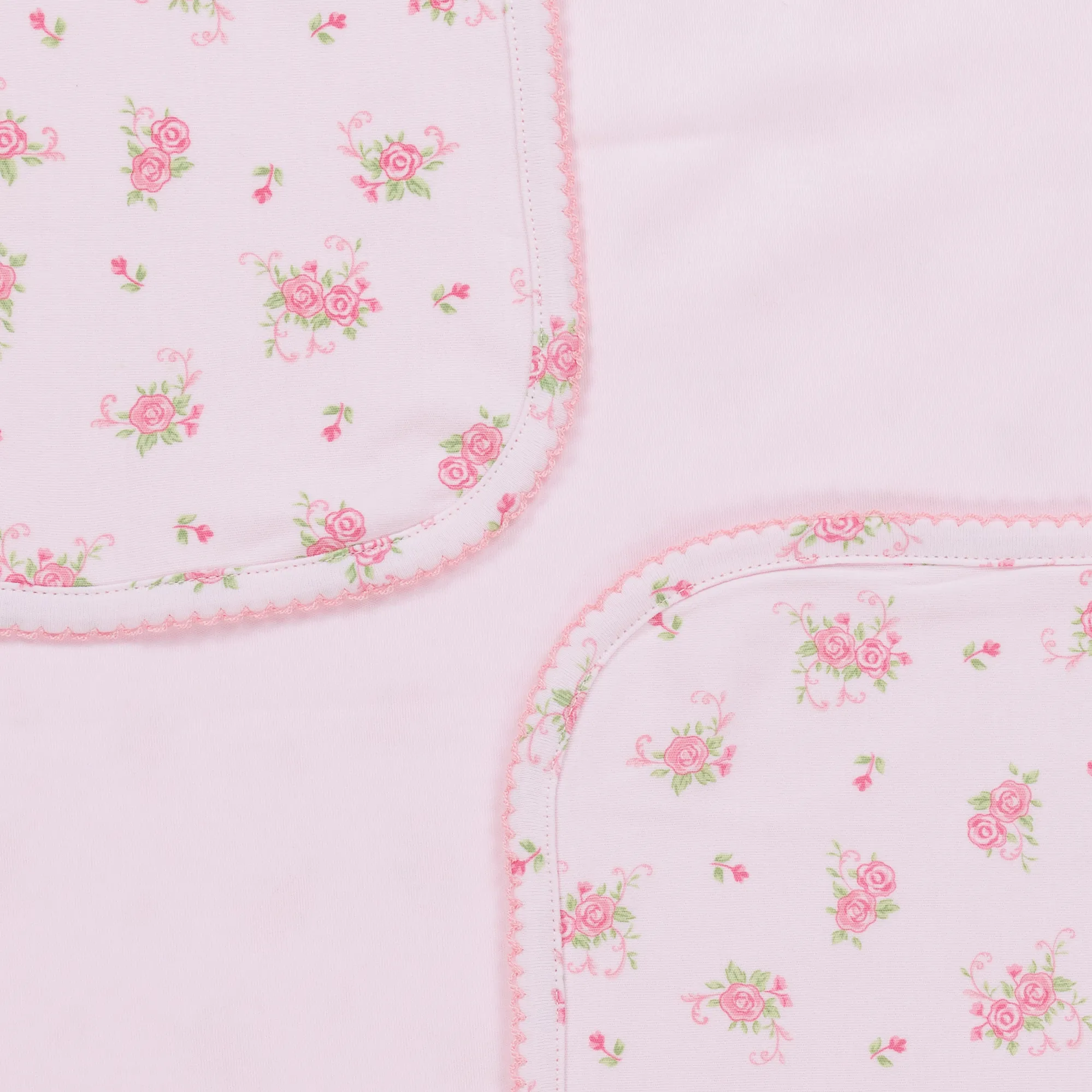 Baby Girls Cotton Pink Rose Scrolls Blanket (73cm)