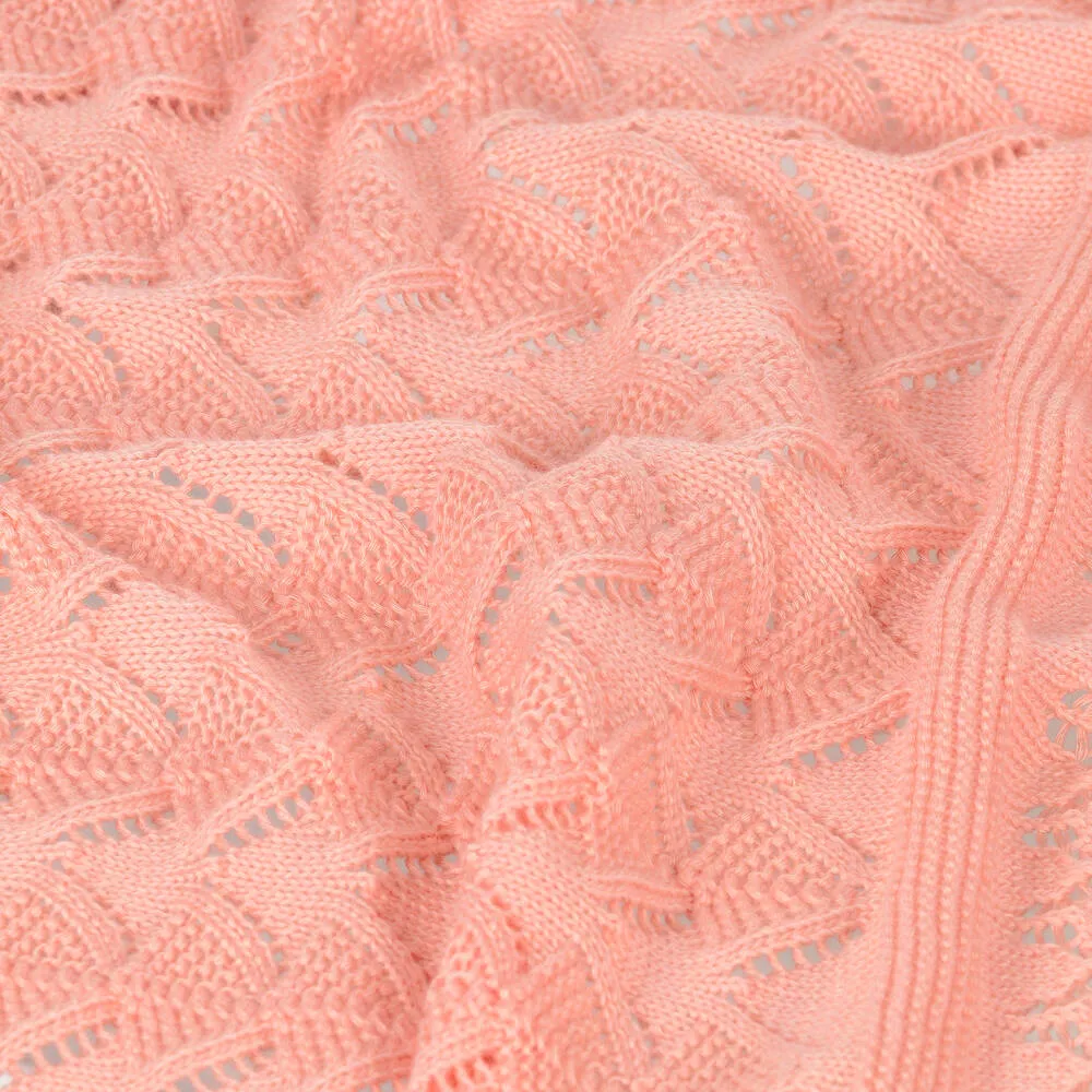 Baby Girls Pink Knitted Blanket (100cm)