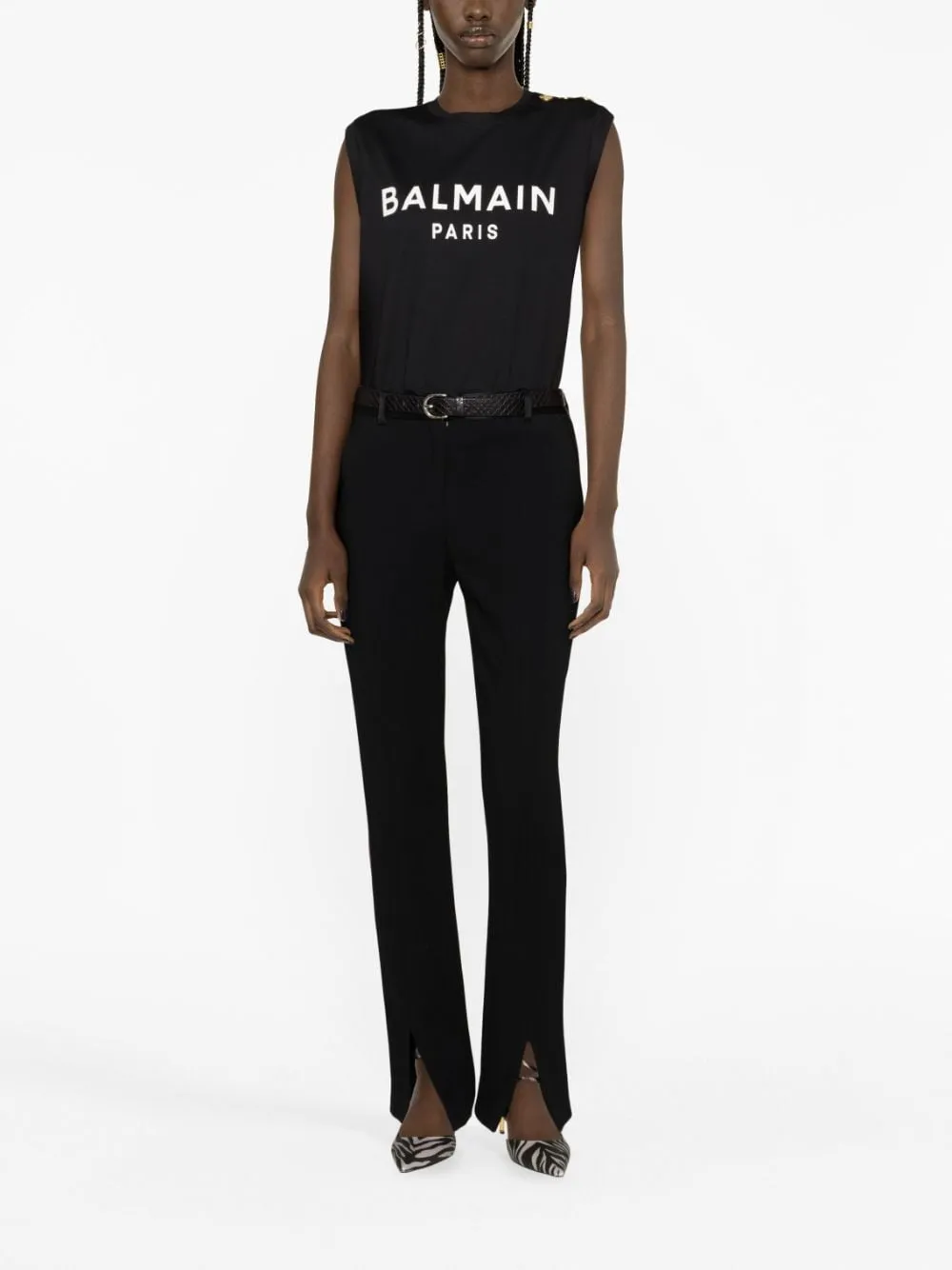 Balmain    Balmain Sleeveless Cotton Top