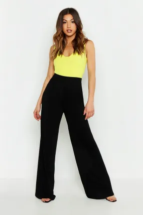 Basic Wide Leg Jersey Pants