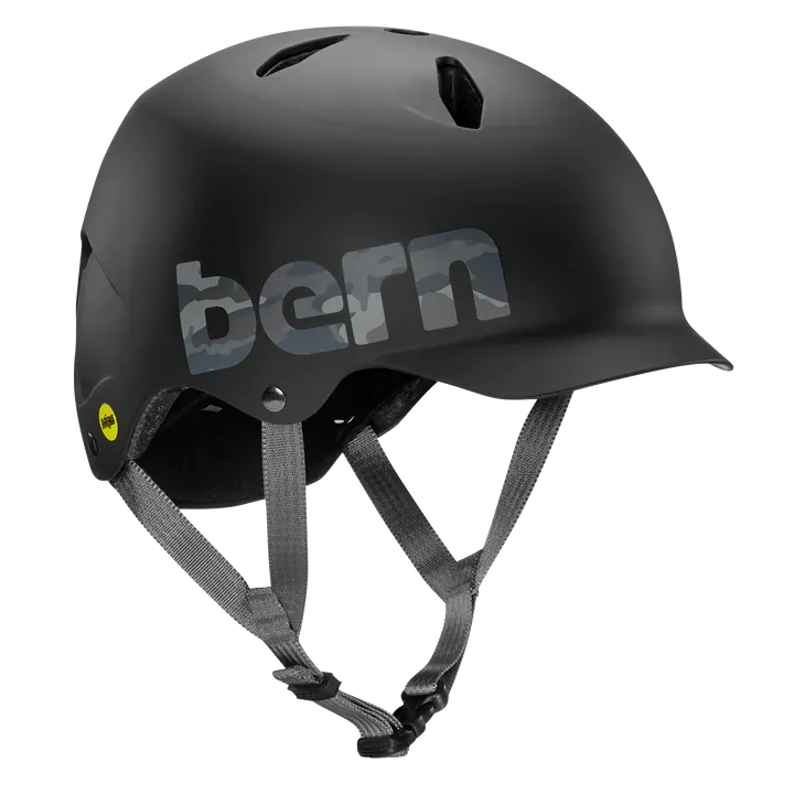 Bern Bandito EPS MIPS Helmet - Youth - Matt Black-Camo Logo