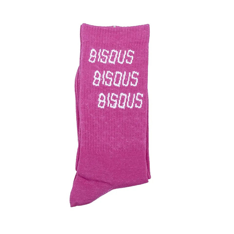 Bisous Skateboards - Bisous x3 Socks - Pink w/ White