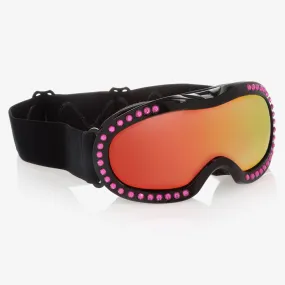 Black & Pink Ski Goggles