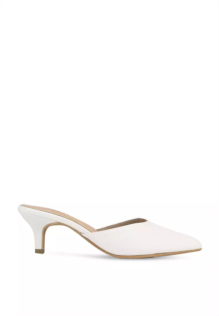 BLOWFISH MALAYSIA Luna White Slip On Pointed Mules