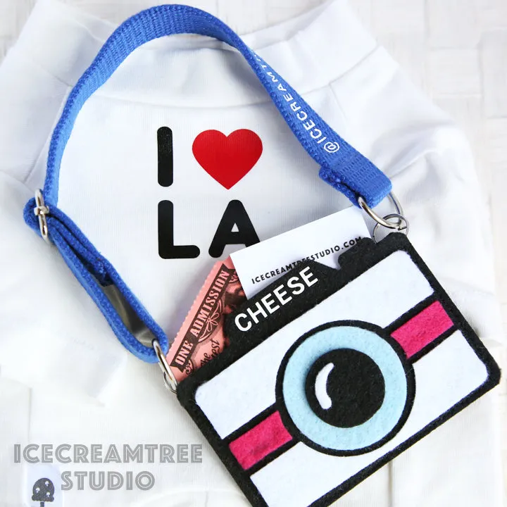 Blue Camera Necklace - Pet Photo Accessories