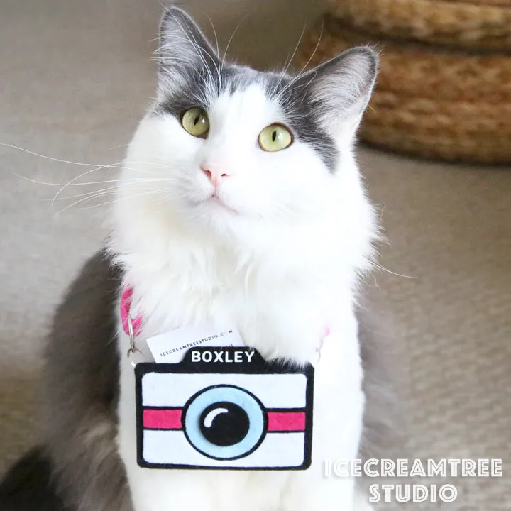 Blue Camera Necklace - Pet Photo Accessories