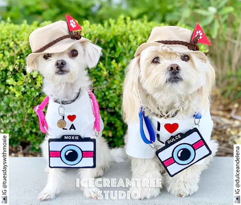 Blue Camera Necklace - Pet Photo Accessories