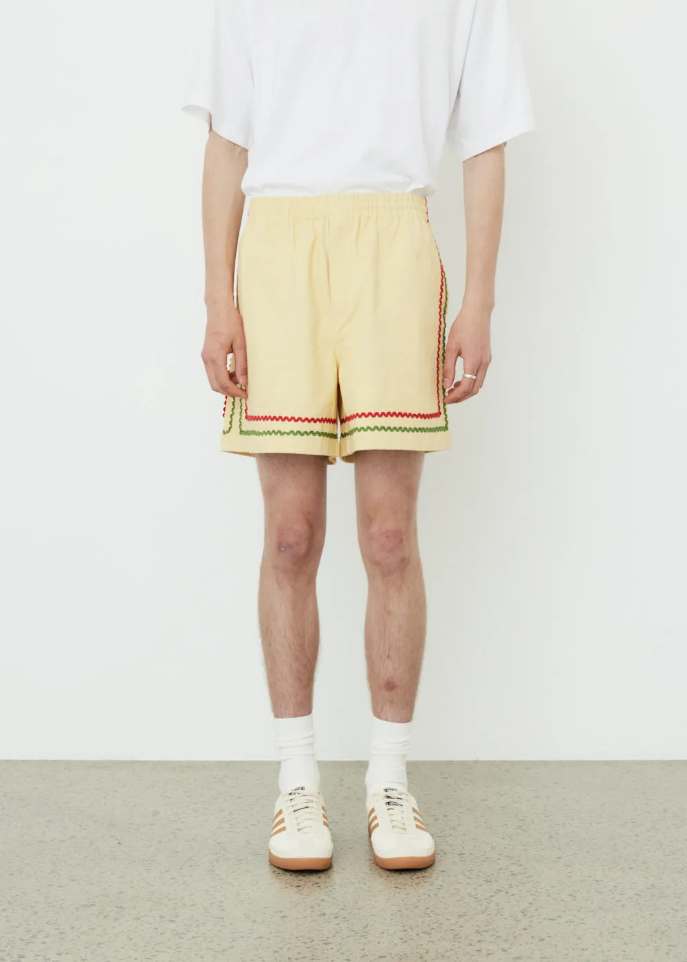 Bode -  Canary Rickrack Shorts - Shorts