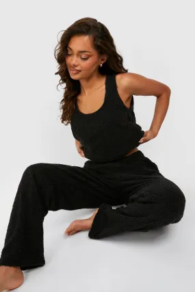 Borg Wide Leg Loungewear Pants