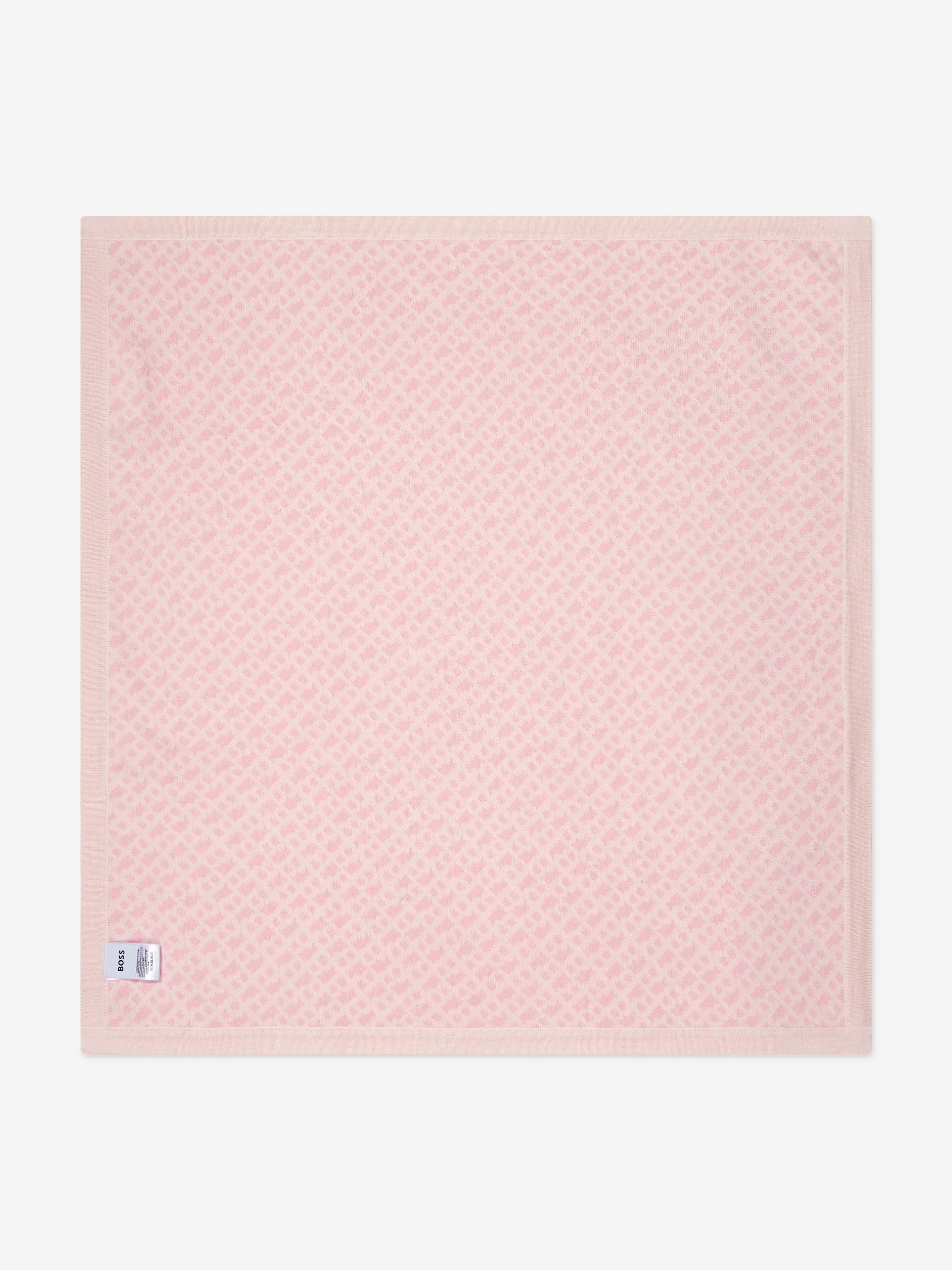 BOSS Baby Girls Knitted Logo Blanket in Pink