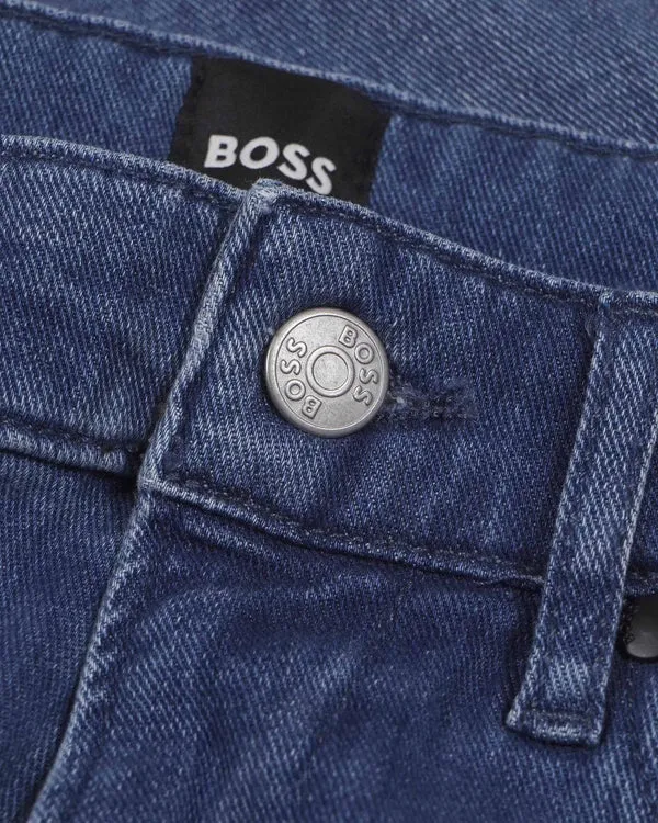 BOSS BLACK Boss Cashmere Touch Denim Delaware Slim Fit Jeans - Blue