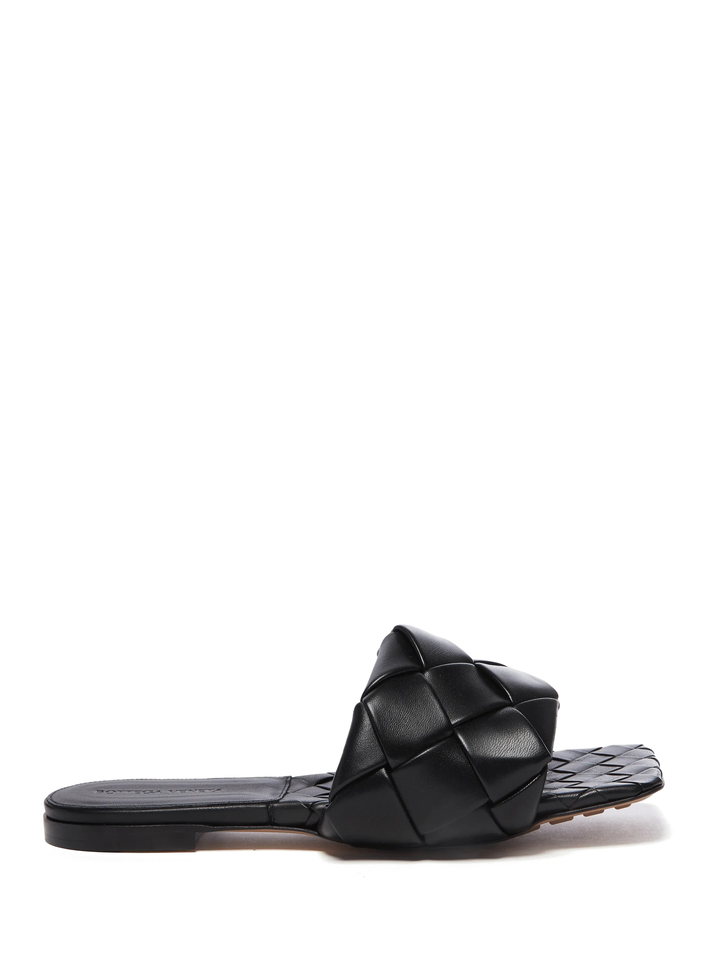 Bottega veneta  BV Lido Flat Mules in Intrecciato leather - Black