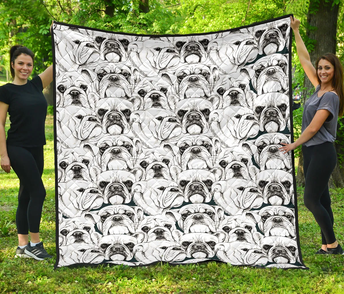 Bulldog Printed Quilt