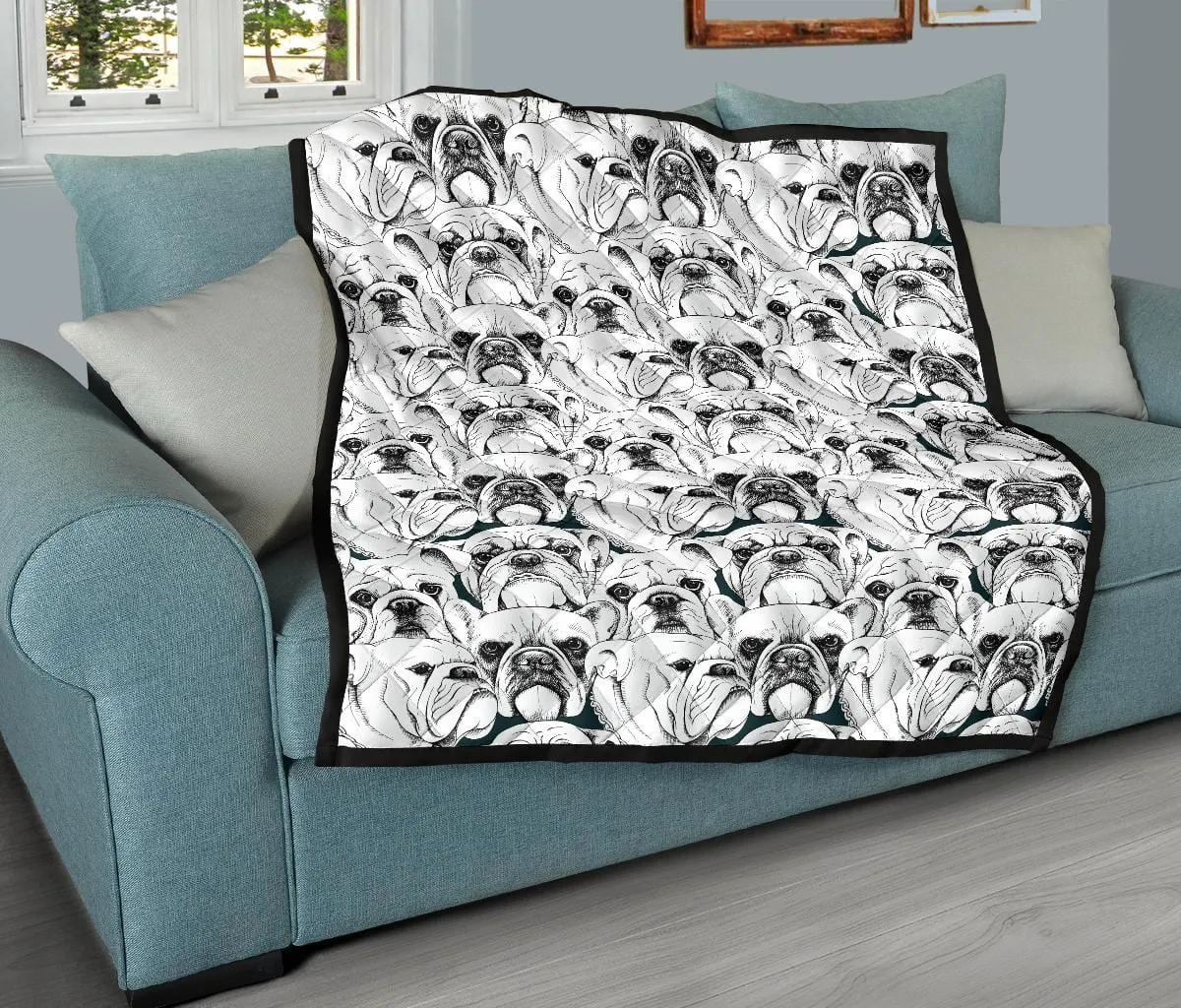 Bulldog Printed Quilt