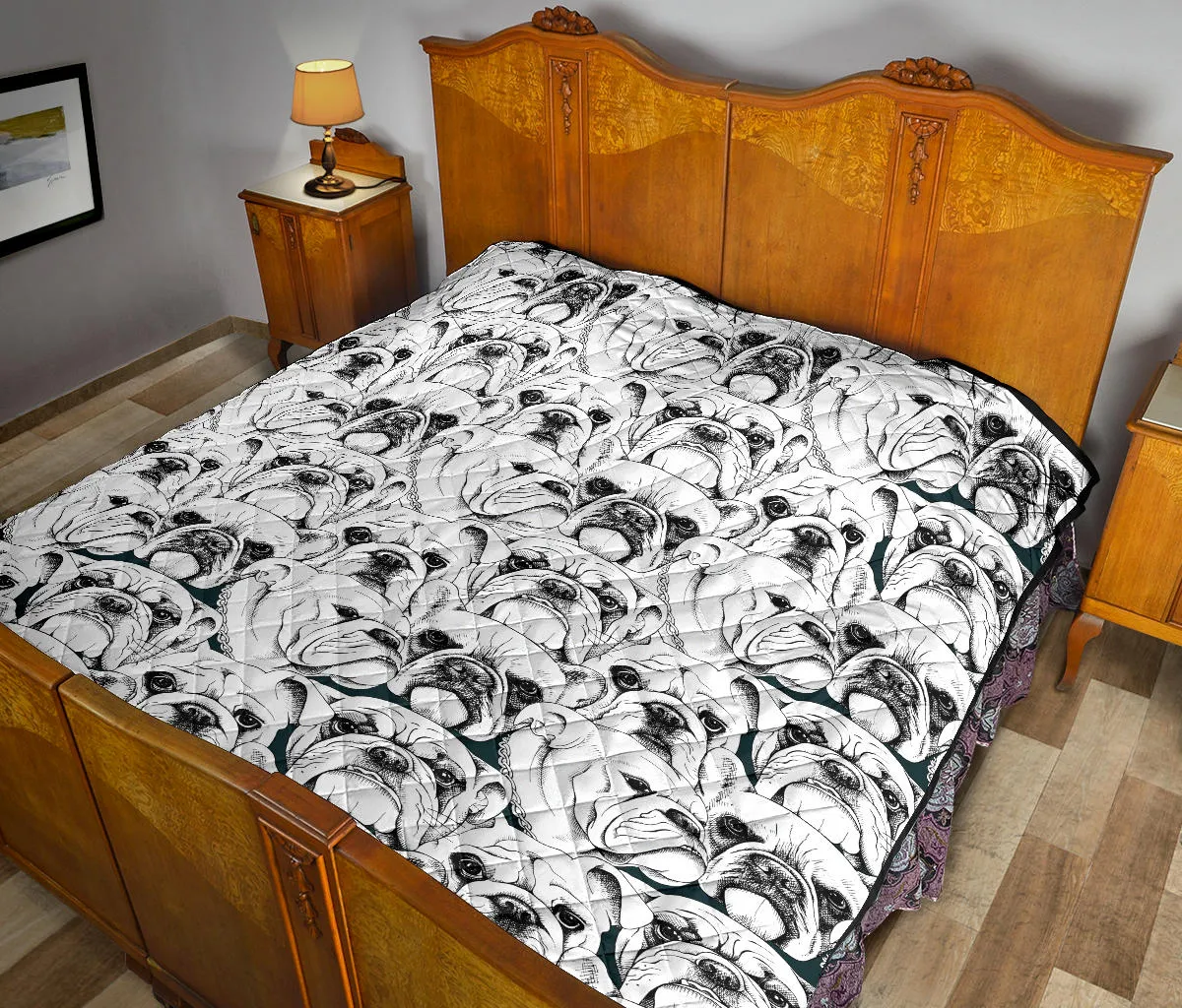 Bulldog Printed Quilt