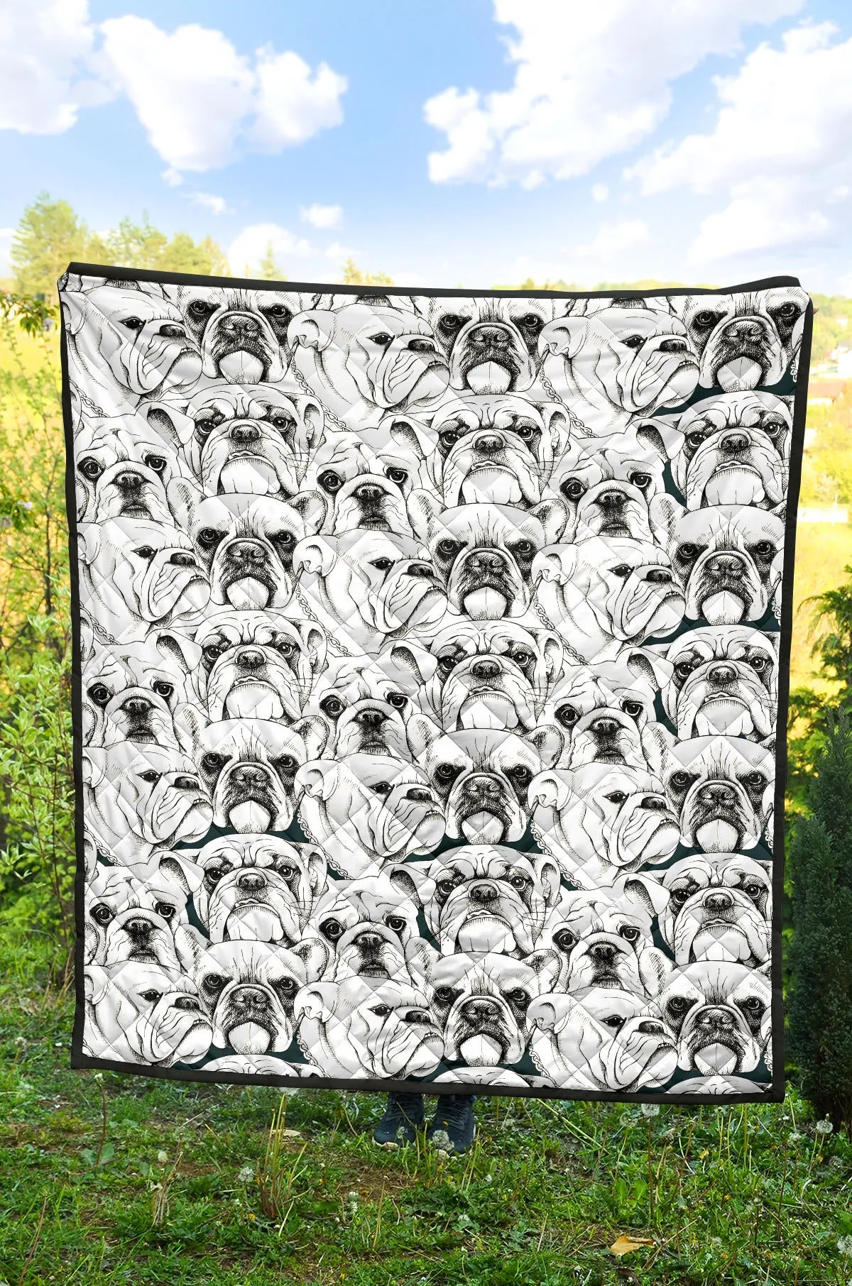 Bulldog Printed Quilt