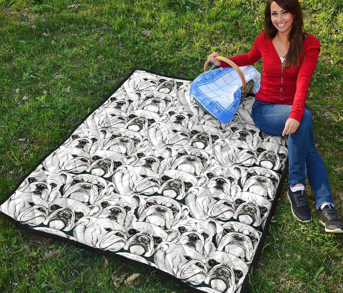 Bulldog Printed Quilt