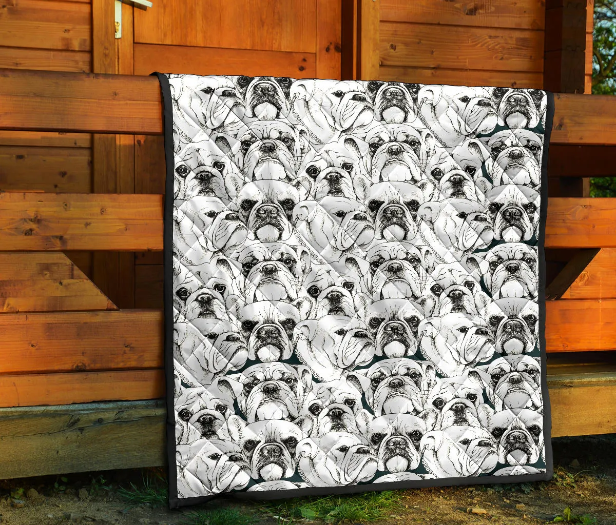 Bulldog Printed Quilt