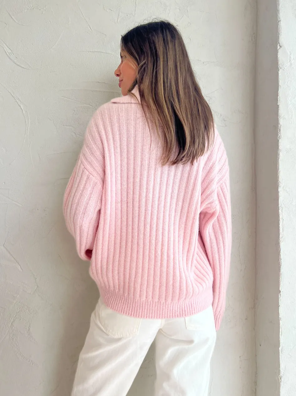 By Johnny Cosmic Knit Sweater in Soft Pink