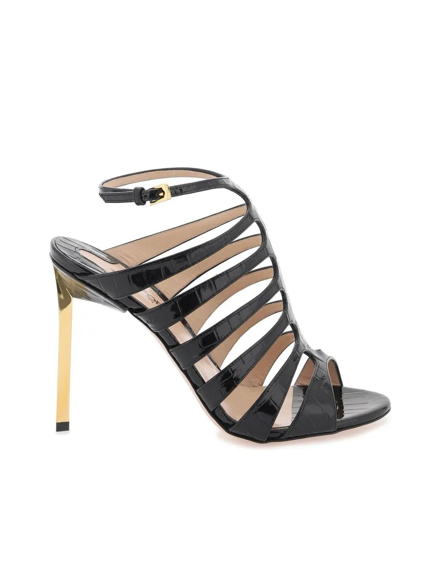 Cage Structure Stiletto Sandals