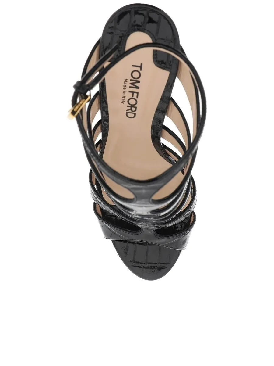 Cage Structure Stiletto Sandals