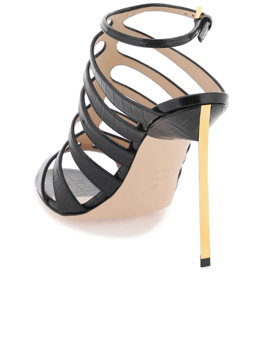 Cage Structure Stiletto Sandals