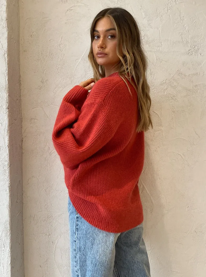 Camilla and Marc Nichols Knit Sweater in Watermelon