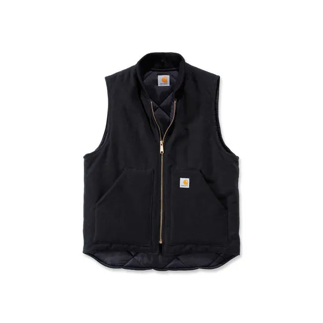 CARHARTT DUCK VEST ARCTIC QUILT LINED BLACK