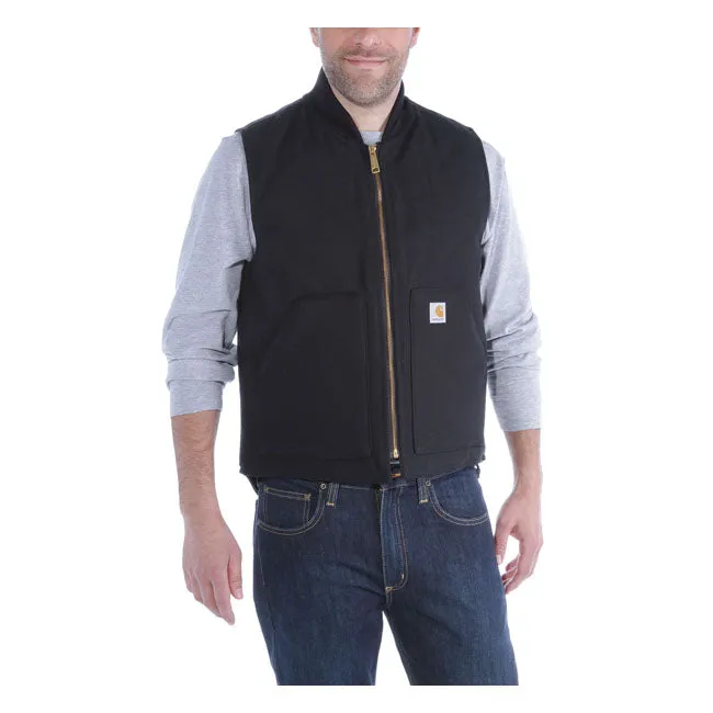 CARHARTT DUCK VEST ARCTIC QUILT LINED BLACK