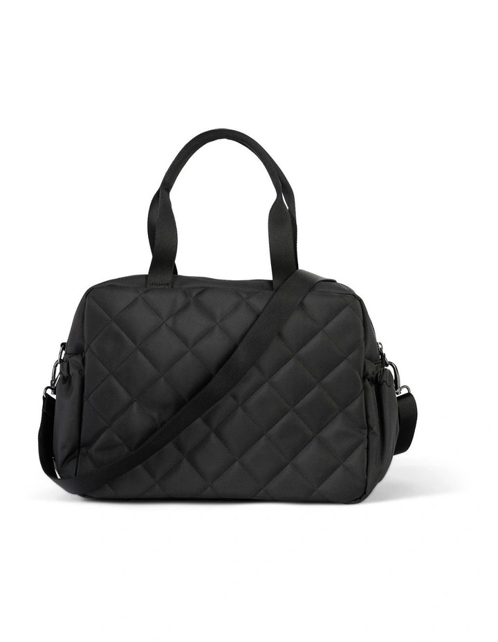 Carry All Diamond Quilt Nappy Bag in Black