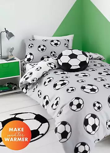 Catherine Lansfield Kids Football Cosy Fleece Duvet Cover Set | Kaleidoscope