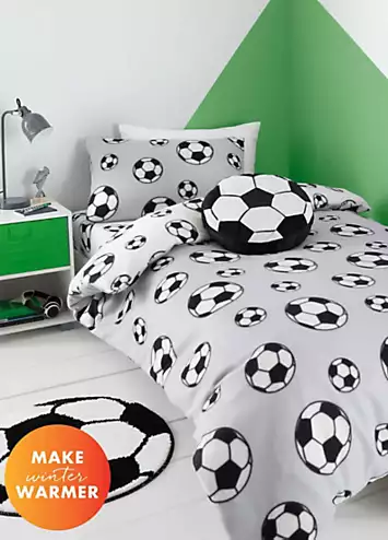 Catherine Lansfield Kids Football Cosy Fleece Duvet Cover Set | Kaleidoscope