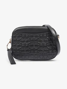 Coach Camera Bag Black Leather