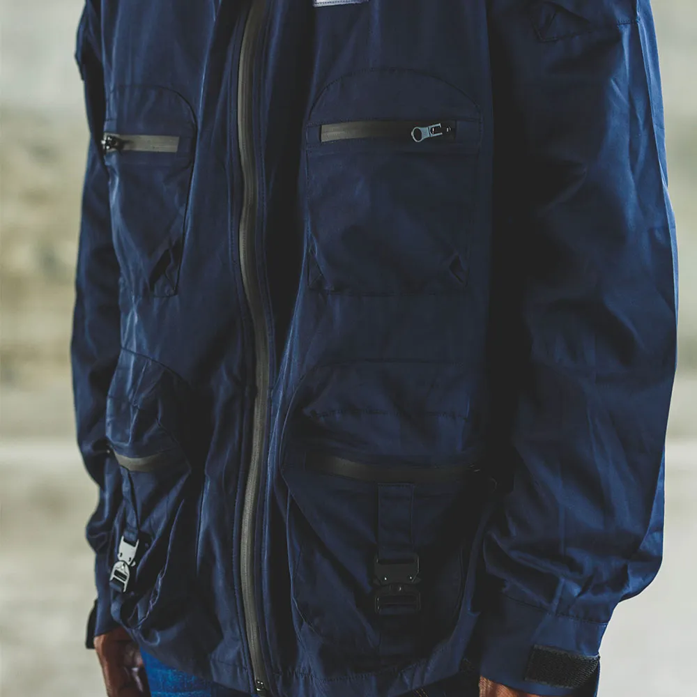 Combat Nylon Jacket Iridescent Navy