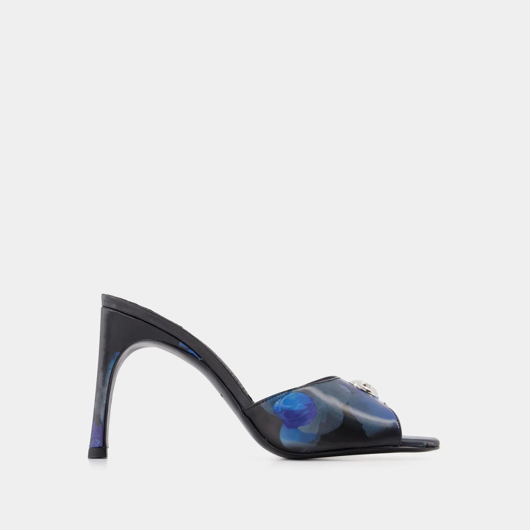 Coperni  Holographic Logo Mules - Coperni - Blue/Black - Vegan Leather