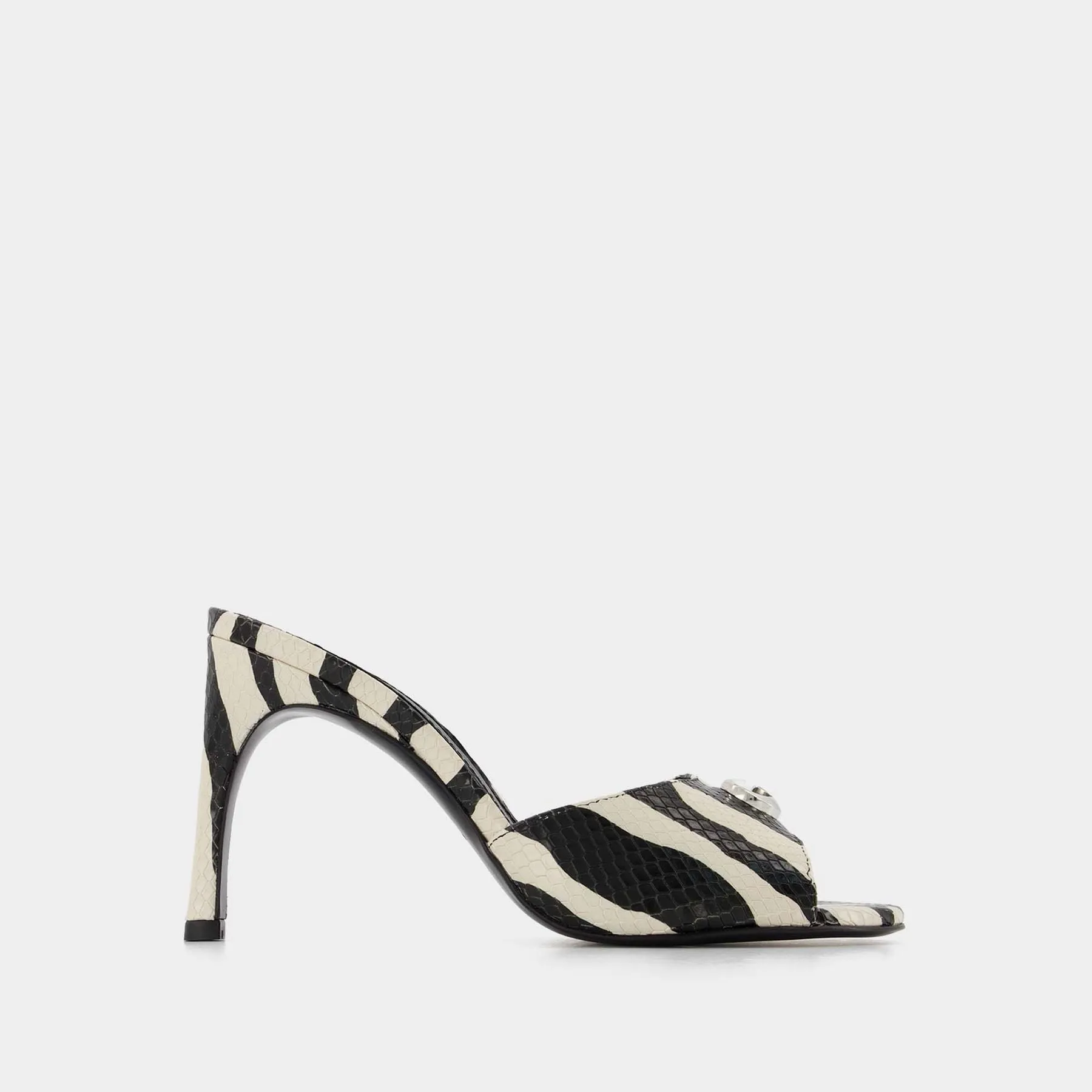 Coperni  Zebra Print Logo Mules - Coperni - Black/White - Leather