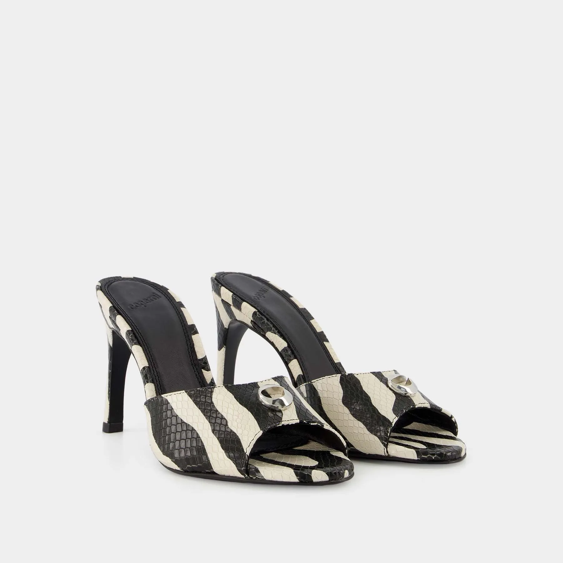 Coperni  Zebra Print Logo Mules - Coperni - Black/White - Leather