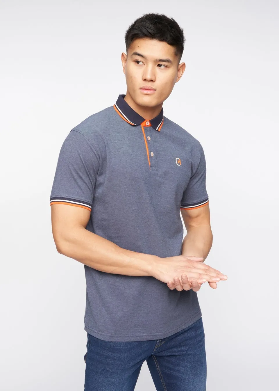 Crosshatch Denim Blue Britmane Polo