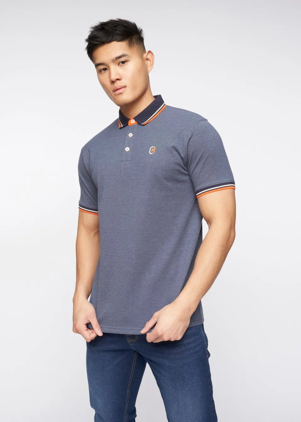 Crosshatch Denim Blue Britmane Polo