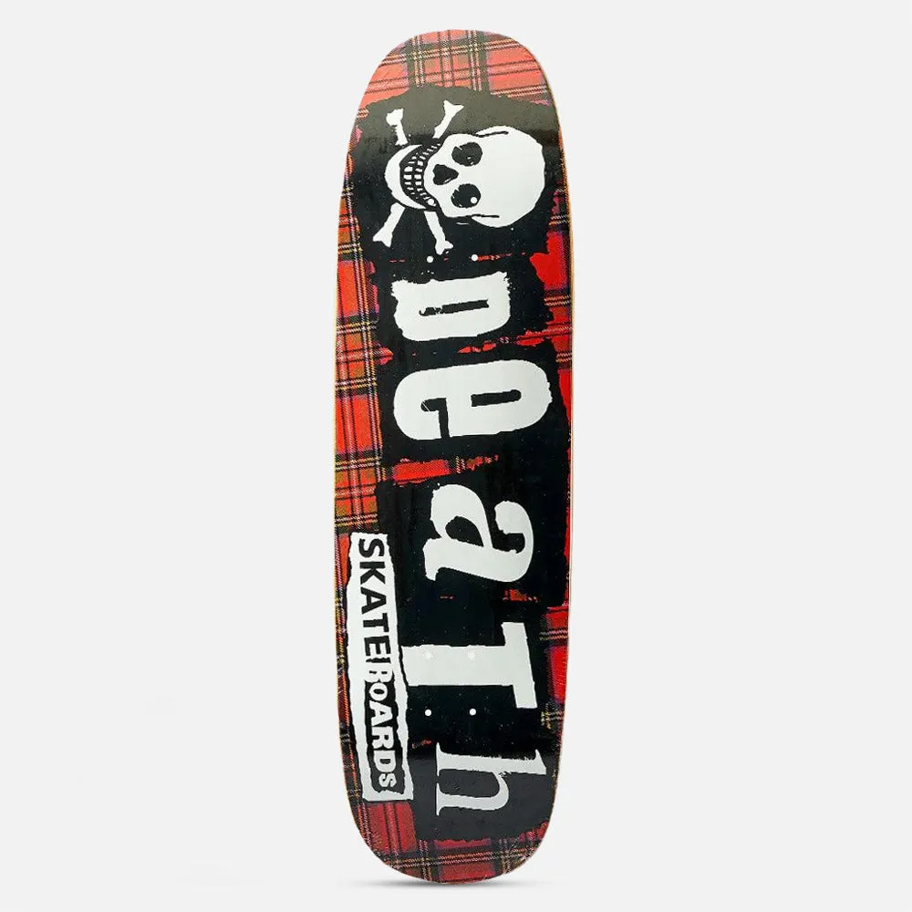 Death Skateboards 8.9 Punk Tartan Hybrid Shape Skateboard Deck